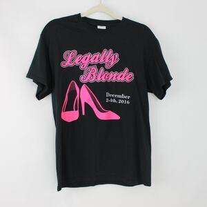 Gildan Legally Blonde The Musical T-Shirt Black & Hot Pink Size Medium